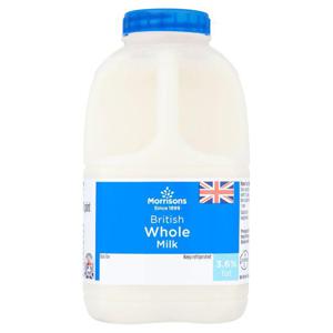 Morrisons British Whole Milk 1 Pint