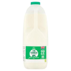 Morrisons For Farmers British Semi Skimmed Milk 4 Pints