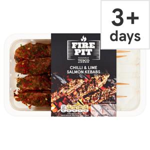 Tesco 4 Chilli & Lime Salmon Kebabs 177G