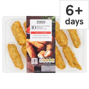 Tesco 10 Green Jalapeno Peppers With Cream Cheese 200G