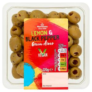 Morrisons Sum Olives With Lemon & Pepper