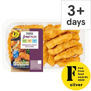 Tesco Free From Breaded Haddock Goujons 200G