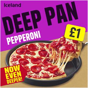 Iceland Deep Pan Pepperoni Pizza 378g