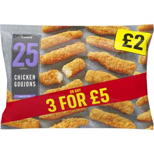 Iceland 25 (approx.) Chicken Goujons 400g