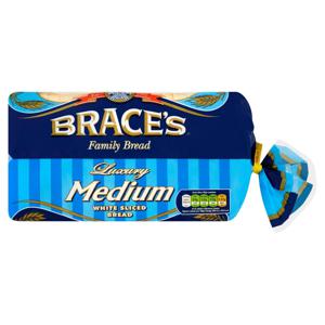 Brace's Family Bread Luxury Medium White Sliced Bread 800g