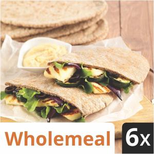 Iceland 6 Wholemeal Pitta Breads 360g