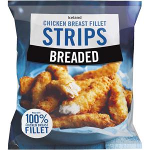 Iceland Breaded Chicken Breast Fillet Strips 600g