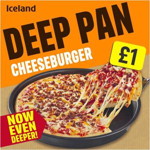 Iceland Deep Pan Cheeseburger Pizza 379g