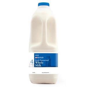 Iceland Pasteurised Whole Milk 4 Pints