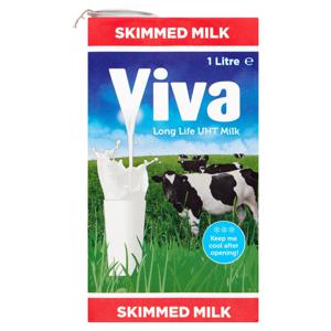 Viva Skimmed Long-Life Milk 1L