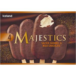 Iceland 4 Salted Caramel and Milk Chocolate Majestics 252g