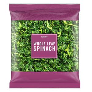 Iceland Whole Leaf Spinach 900g