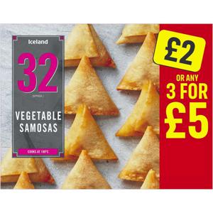 Iceland 32 (approx.) Vegetable Samosas 480g