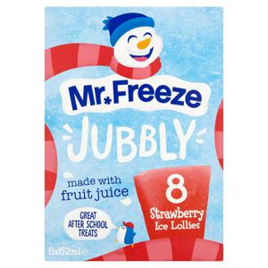 Mr. Freeze Jubbly Strawberry Ice Lollies 8 x 62ml