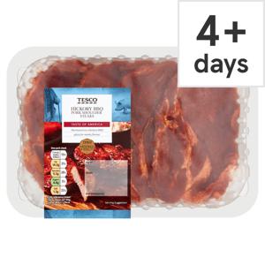 Tesco Hickory Bbq Smoked Pork Shoulder Steaks 600G