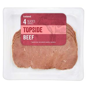 Iceland 4 Slices (approx.) Topside Beef 100g