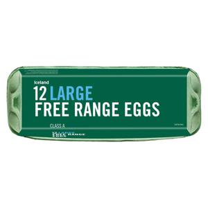 Iceland 12 Large Free Range Eggs