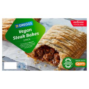 Greggs 2 Vegan Steak Bakes 304g