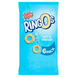 Golden Wonder Ringos Salt & Vinegar 6 x 12.5g (75g)