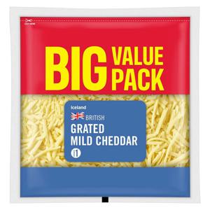 Iceland British Grated Mild Cheddar Cheese 430g