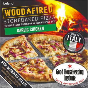 Iceland Garlic Chicken Stonebaked Pizza 338g