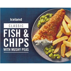 Iceland Fish and Chips with Mushy Peas 400g