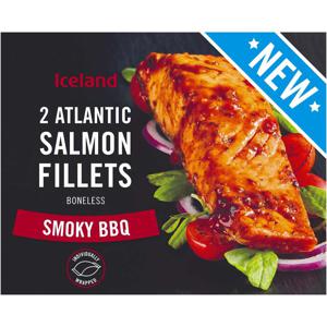 Iceland 2 Smoky BBQ Atlantic Salmon Fillets 250g