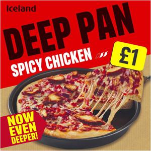 Iceland Deep Pan Spicy Chicken Pizza 397g