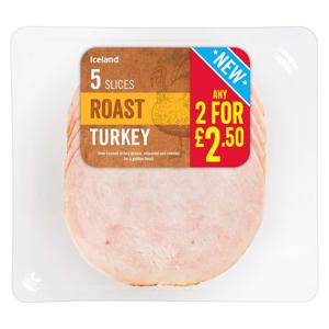 Iceland 5 Slices Roast Turkey 80g