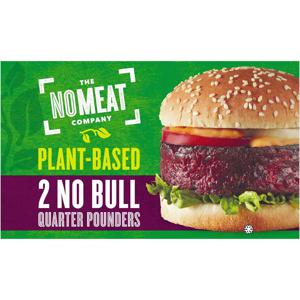 The No Meat Company Plant-Based 2 No Bull Quarter Pounders Burgers 2 x 113g (226g)