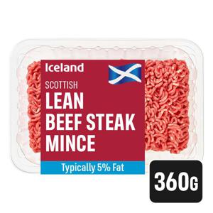 Iceland SCOTTISH LEAN BEEF STEAK  MINCE 360g