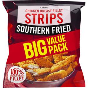 Iceland Southern Fried Chicken Breast Fillet Strips 1kg