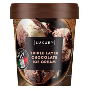 Iceland Luxury Triple Layer Chocolate Ice Cream 600ml