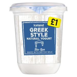 Iceland Greek Style Bio-Live Natural Yogurt 500g