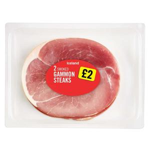 Iceland 2 Smoked Gammon Steaks 300g