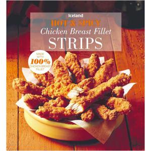 Iceland Hot & Spicy Chicken Breast Fillet Strips 1kg