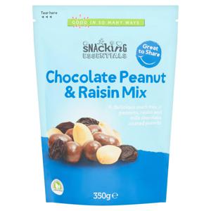 Snacking Essentials Chocolate Peanut & Raisin Mix 350g