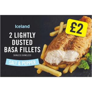 Iceland 2 Lightly Dusted Basa Fillets Salt & Pepper 310g