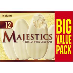 Iceland 12 Belgian White Chocolate Majestics 1.002kg