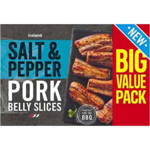 Iceland Salt and Pepper Pork Belly Slices 700g