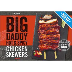 Iceland Big Daddy Hot and Spicy Chicken Skewers 700g