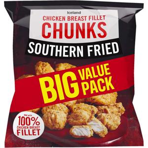 Iceland Southern Fried Chicken Breast Fillet Chunks 900g