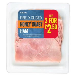 Iceland Finely Sliced Honey Roast Ham 100g