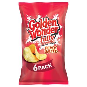 Golden Wonder Fully Flavoured Ready Salted 6 x 25g