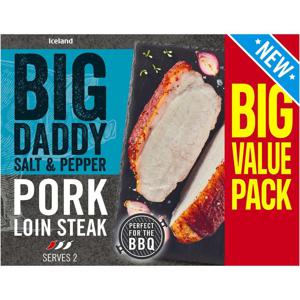 Iceland Big Daddy Salt and Pepper Pork Loin Steak 600g