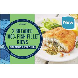 Iceland 2 Garlic and Herb Fish Fillet Kievs 280g