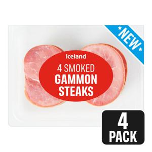 Iceland 4 Smoked Gammon Steaks 450g