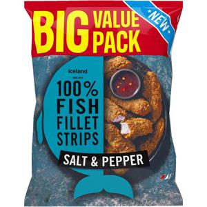 Iceland Made with 100% Fish Fillet Strips Salt and Pepper 800g