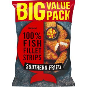 Iceland Made with 100% Fish Fillet Strips Southern Fried 800g