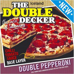 Iceland The Double Decker Double Pepperoni Pizza 699g